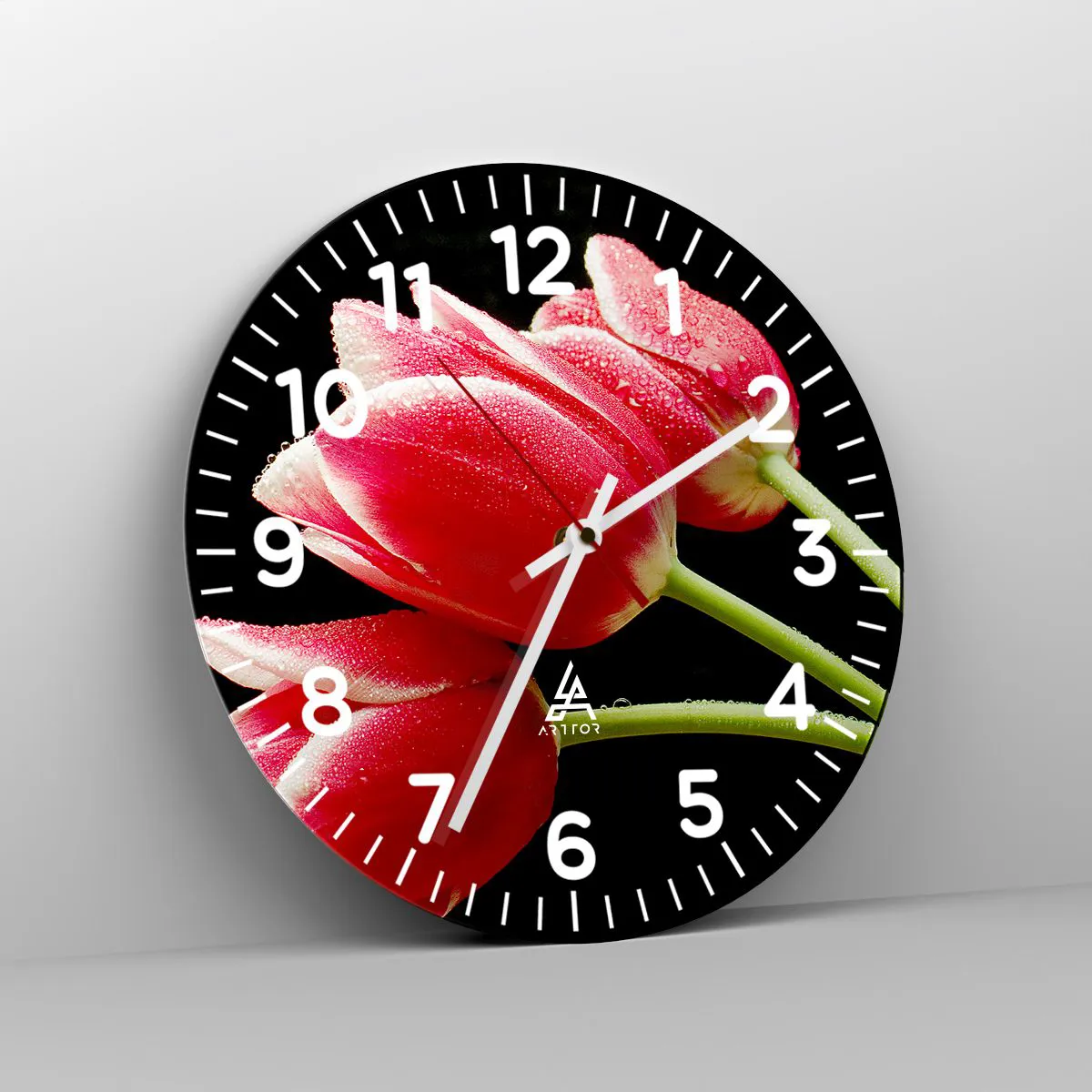 Ceas de perete - Ceas pe sticlă - Promisiunea unei iubiri pure - 30x30 cm