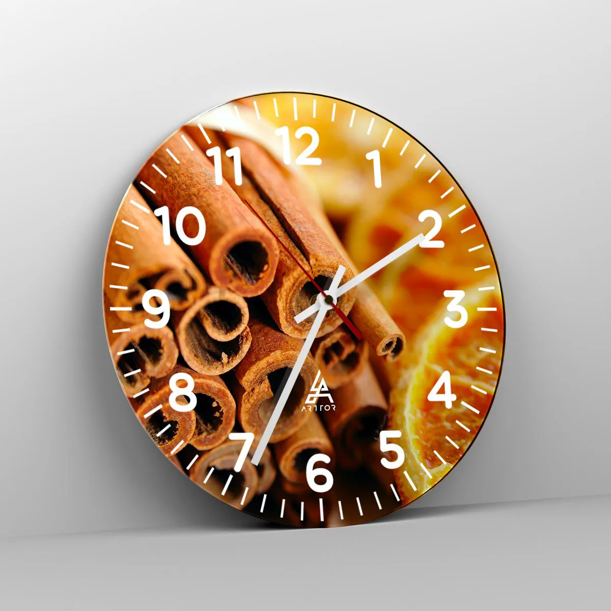 Reloj de pared - Reloj de vidrio - ¿Puedes oler su aroma? - 30x30 cm