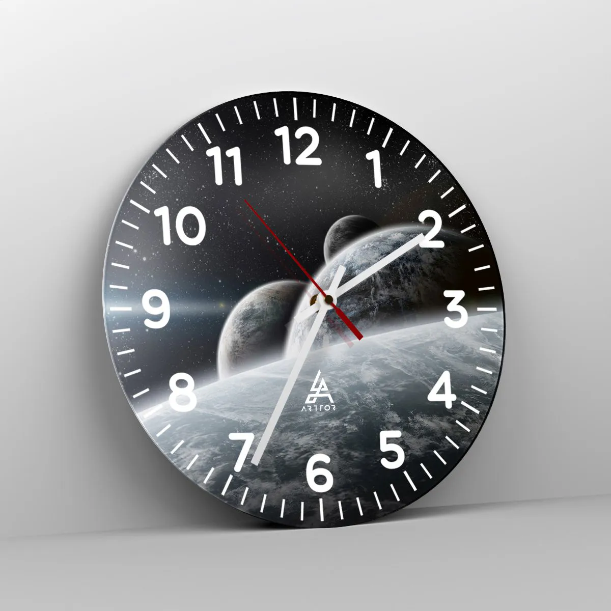 Wanduhr - Glasuhr - Kosmische Musik der Sphären - 30x30 cm