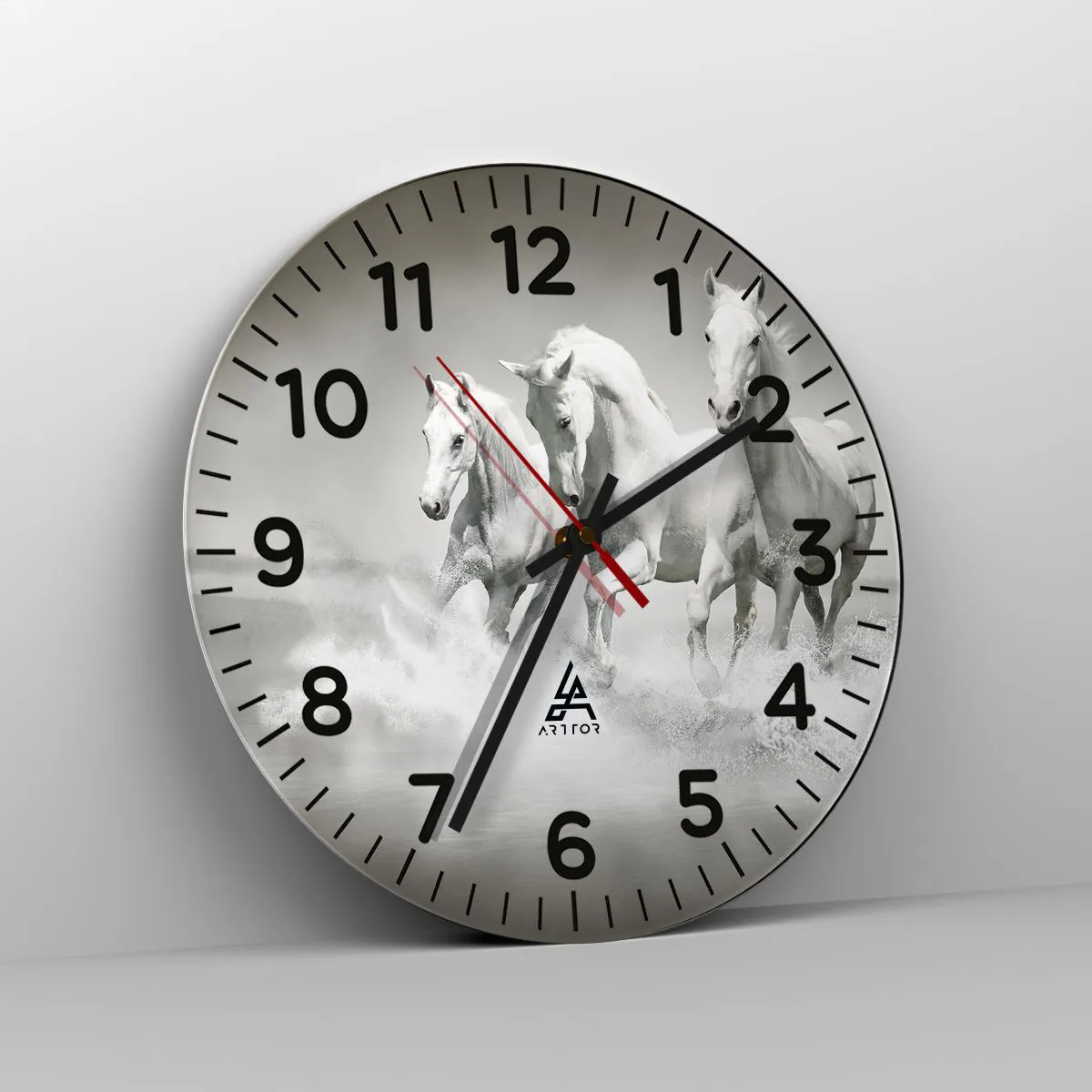 Wanduhr - Glasuhr - Weißer Wahnsinn - 30x30 cm