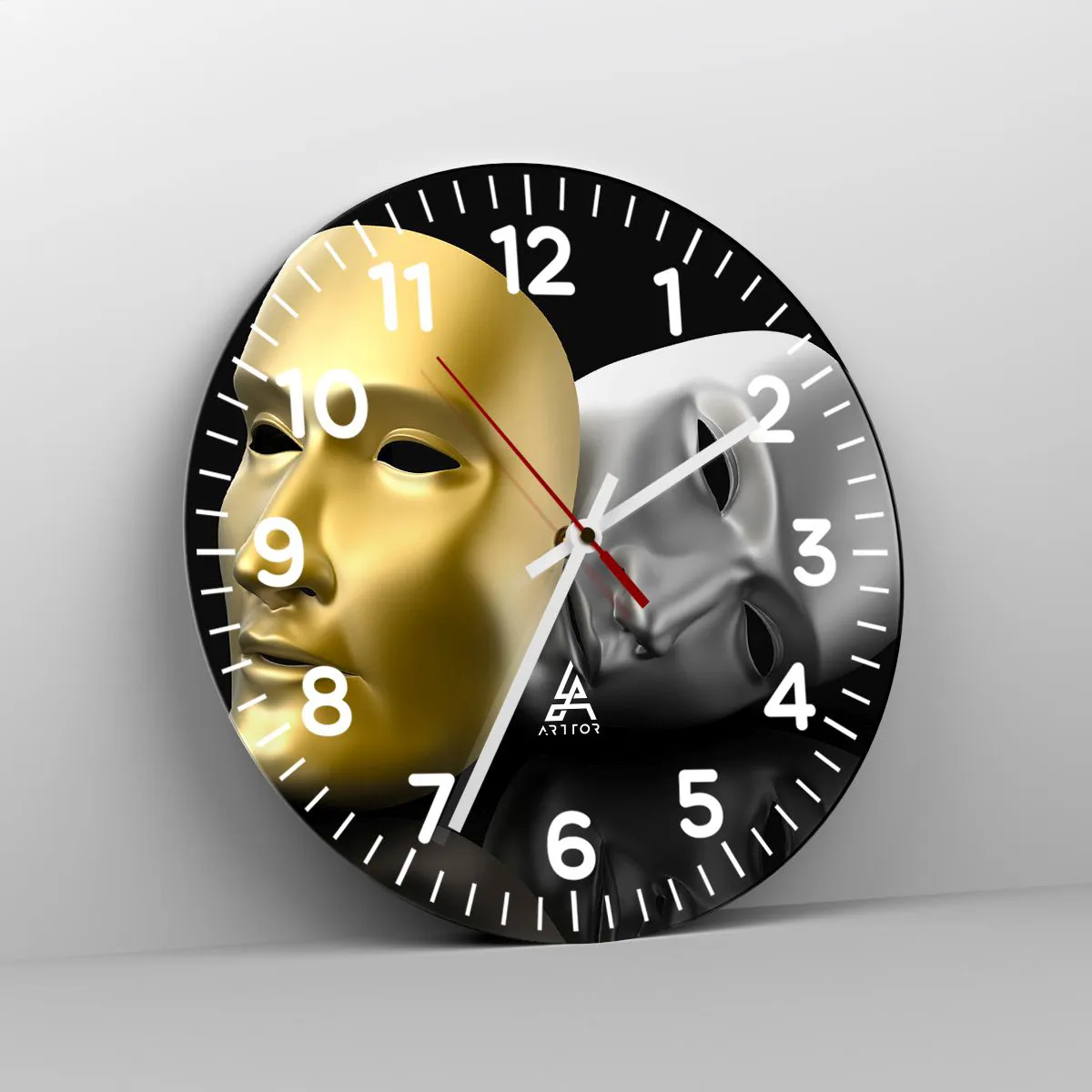 Wandklok - Klok - Het leven is theater - 30x30 cm