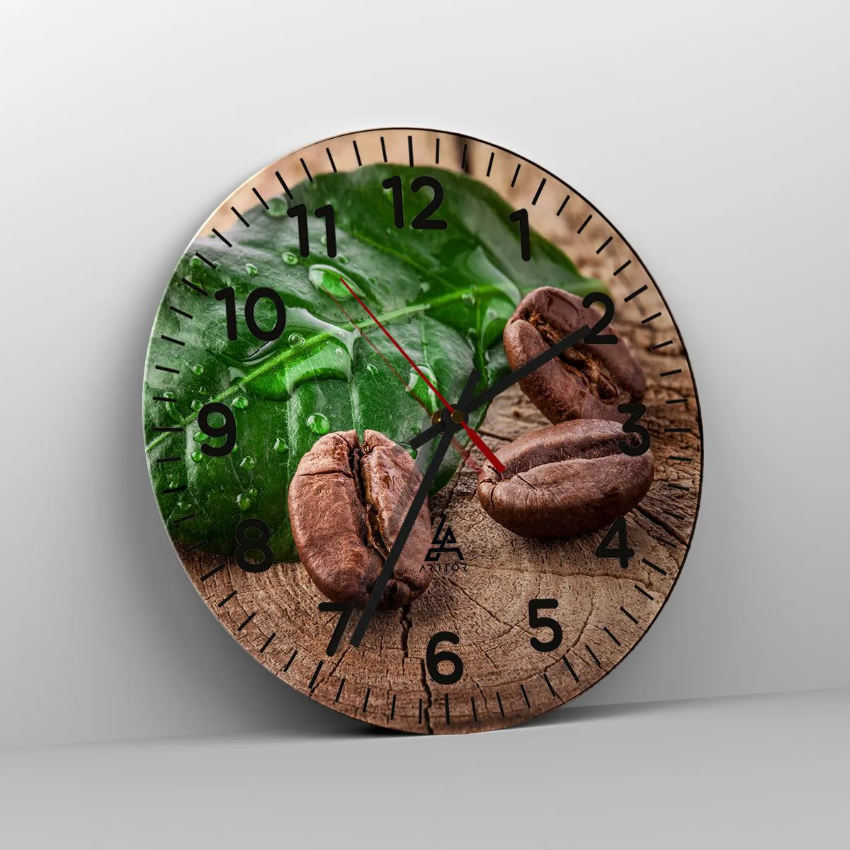 Reloj de pared - Reloj de vidrio - El auténtico y negro - 30x30 cm