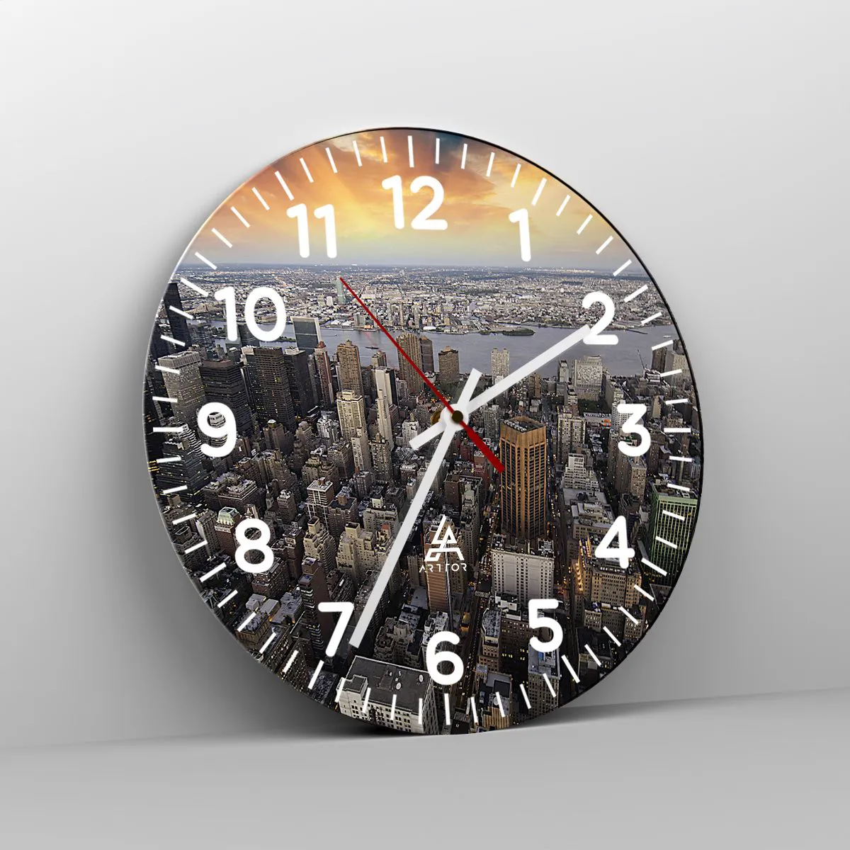 Orologio da parete - Orologio in Vetro - Il cuore pulsante dei nostri tempi - 30x30 cm