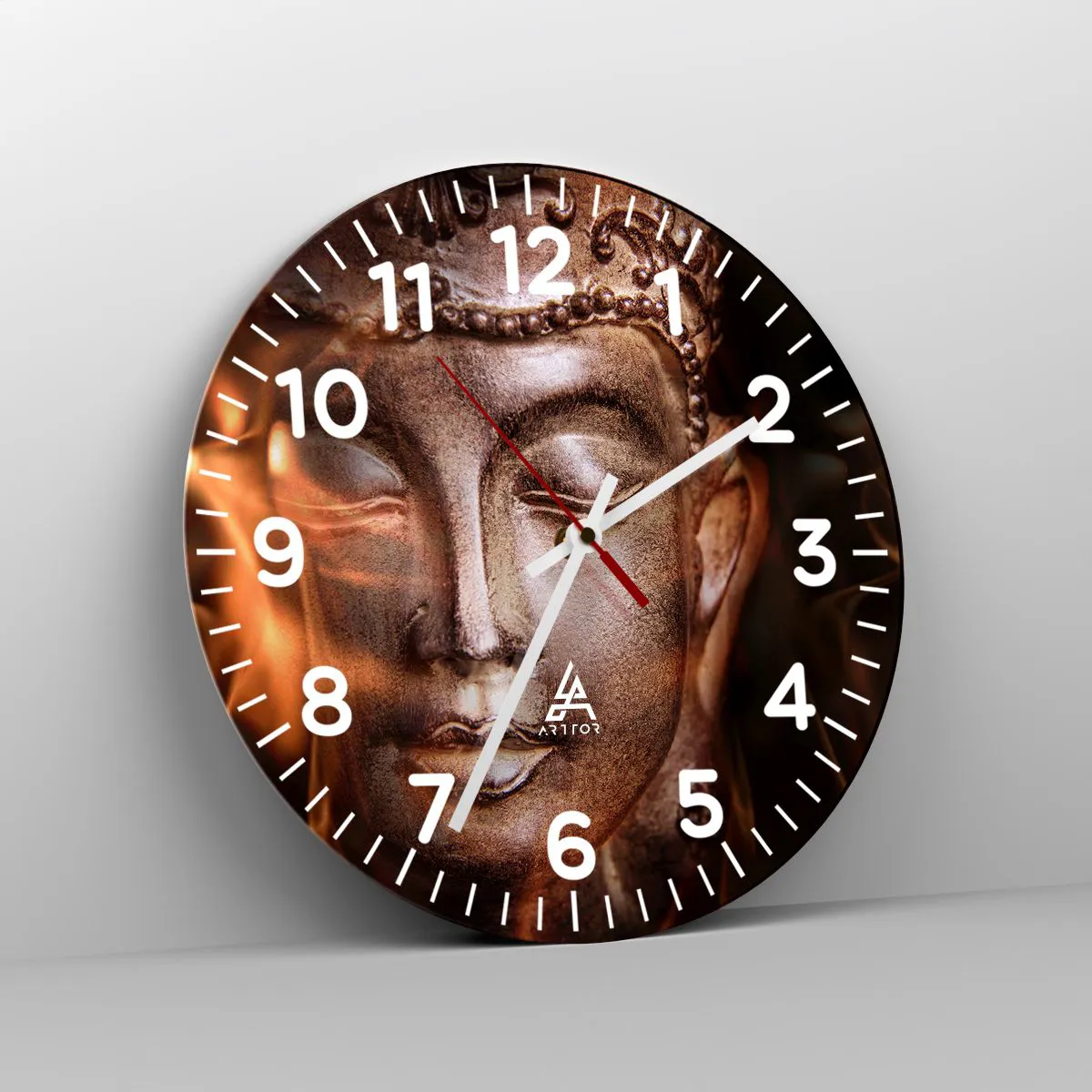 Relógio de parede - Relógio em vidro - Só existe o aqui e agora - 30x30 cm