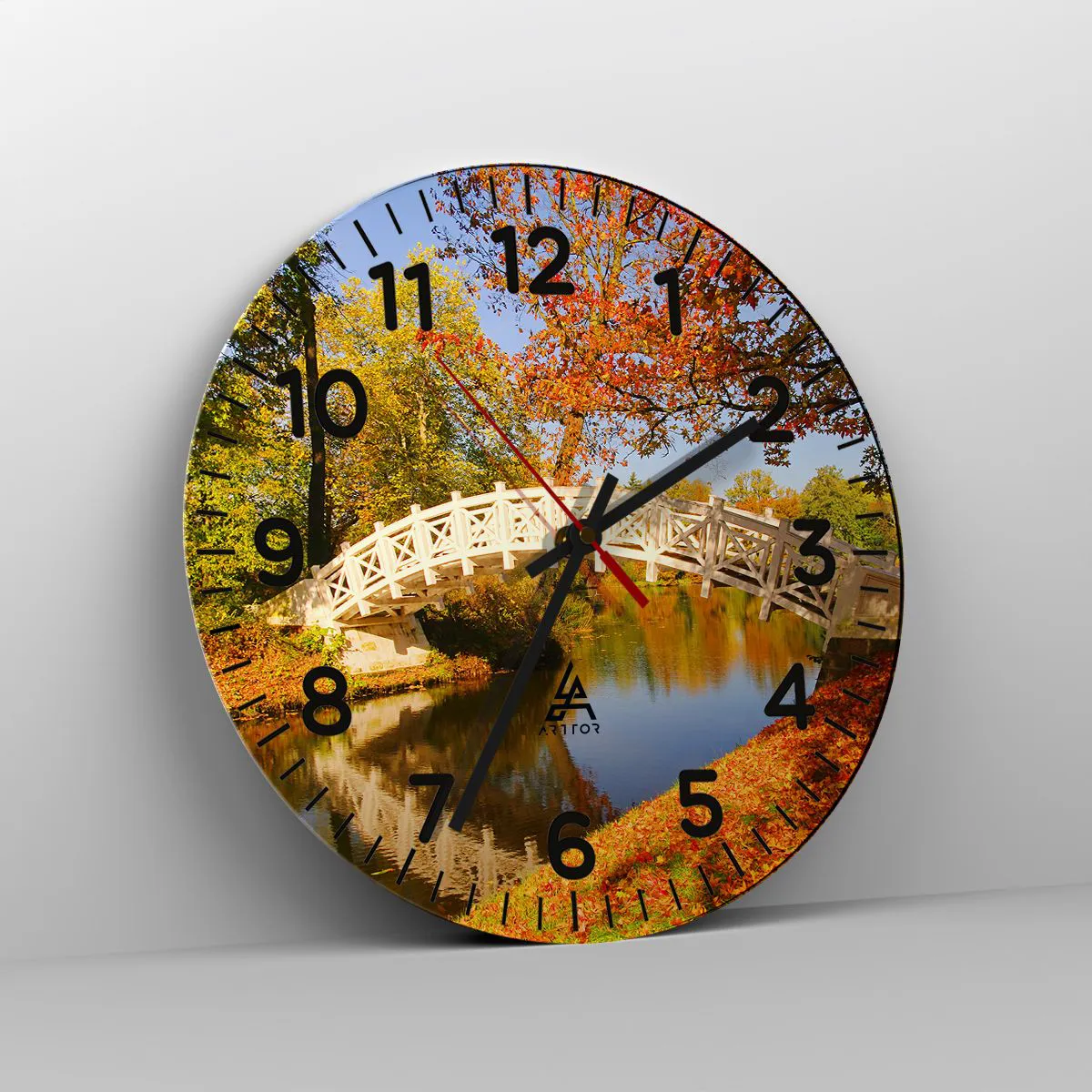 Wanduhr - Glasuhr - Auf der weißen Seufzerbrücke - 30x30 cm