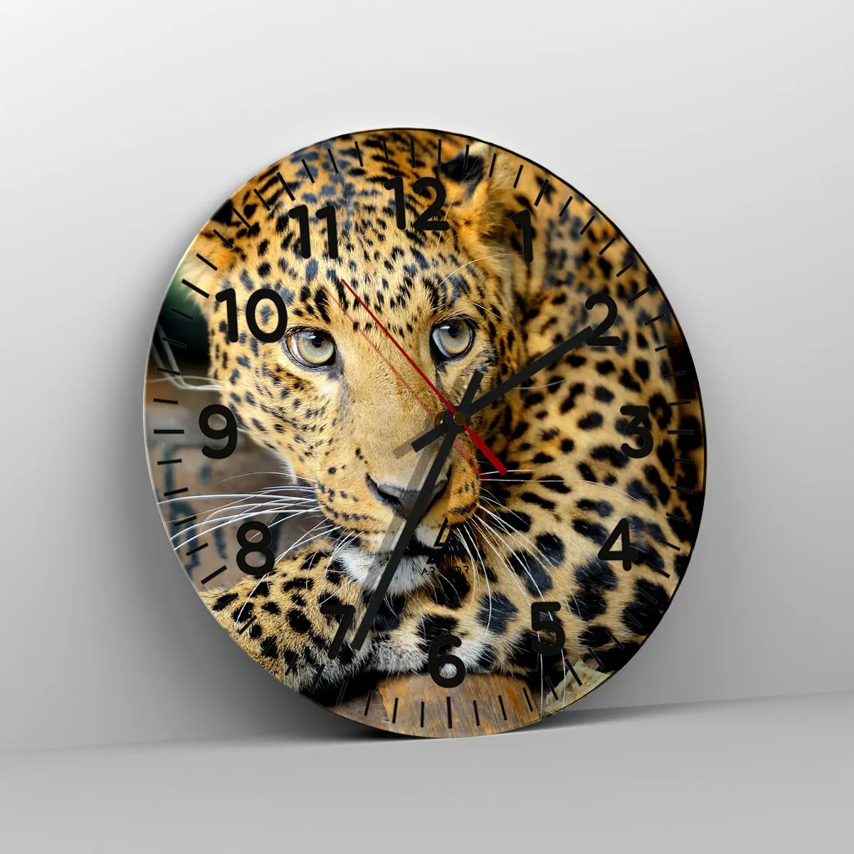 Ceas de perete - Ceas pe sticlă - Nu-ți fie teamă, apropie-te - 30x30 cm