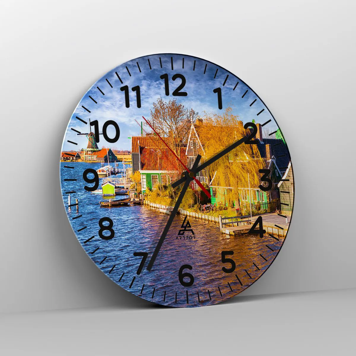 Ceas de perete - Ceas pe sticlă - Neschimbat de secole - 30x30 cm