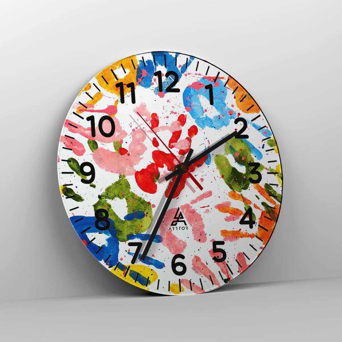 Relógio de parede - Relógio em vidro - Siga os passos - 30x30 cm