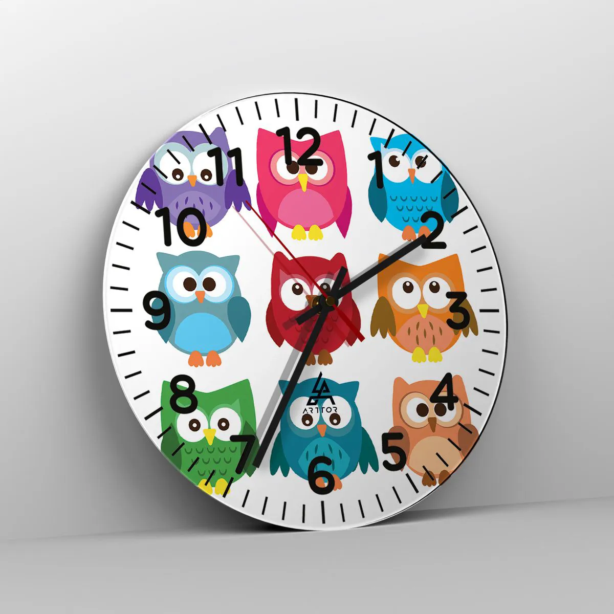 Wanduhr - Glasuhr - Es macht Spaß, anders zu sein - 30x30 cm