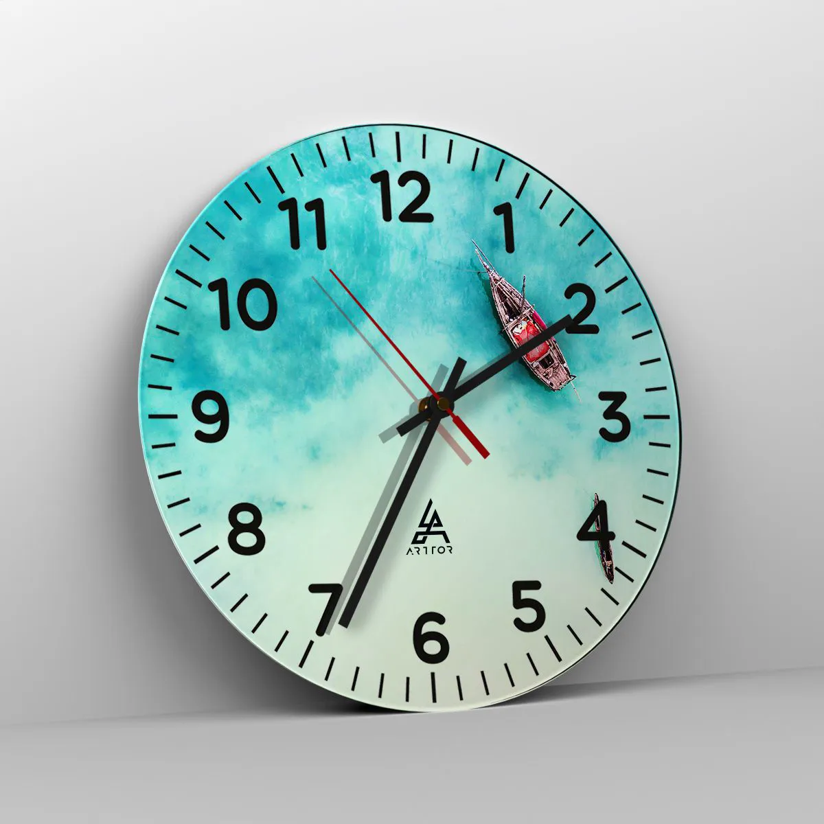 Horloge murale - Pendule murale - Car sur les plages de Zanzibar, quand il y a un débordement d'eau... - 30x30 cm