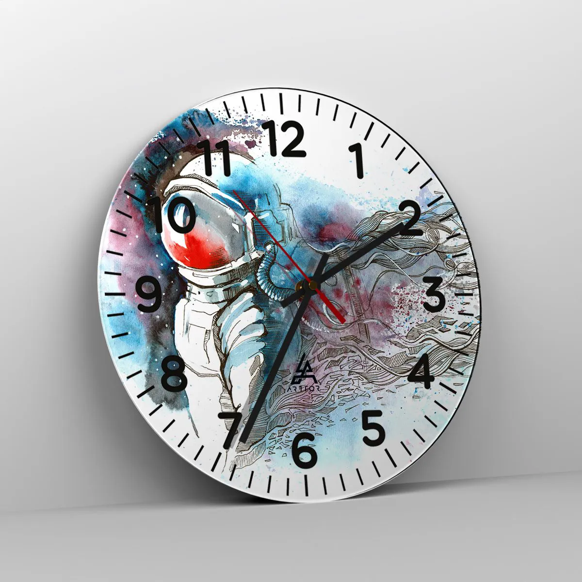 Wanduhr - Glasuhr - Allein mit Platz - 30x30 cm