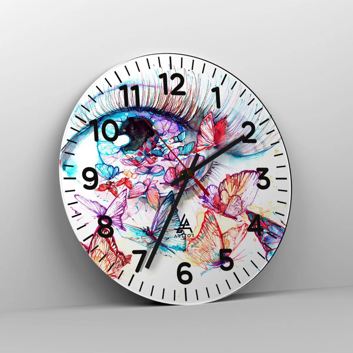 Ceas de perete - Ceas pe sticlă - Ochi de basm - 30x30 cm