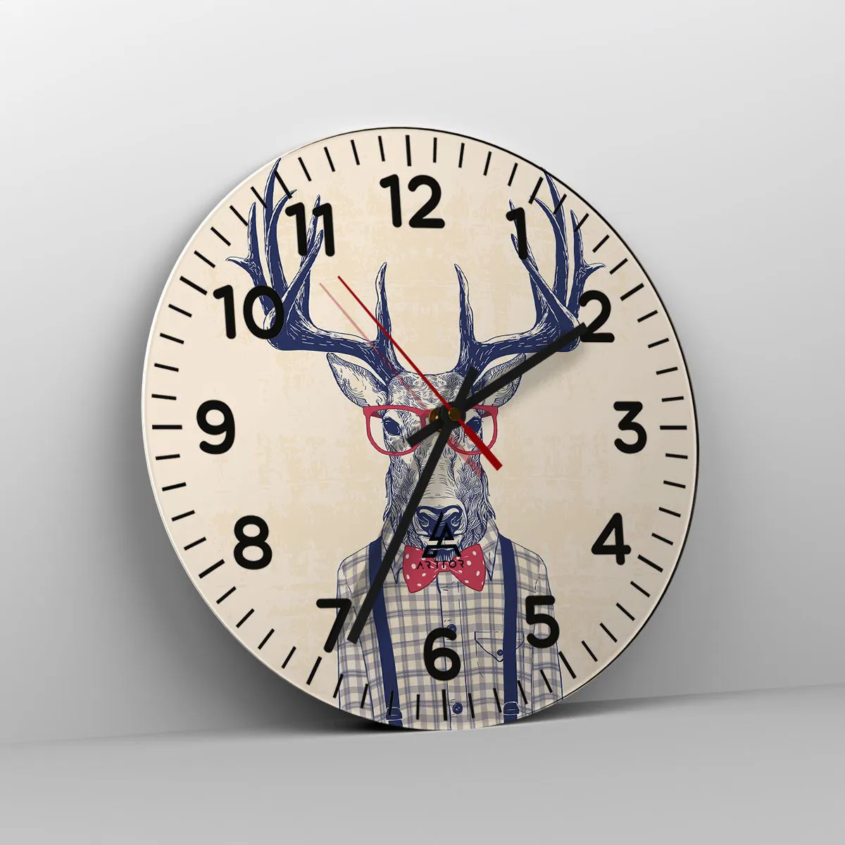 Wanduhr - Glasuhr - Eine lustige Extravaganz - 30x30 cm