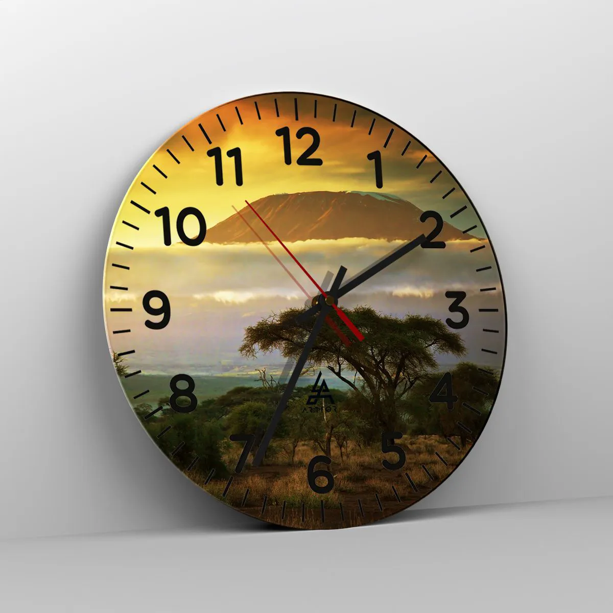 Ceas de perete - Ceas pe sticlă - Visul unui călător - 30x30 cm