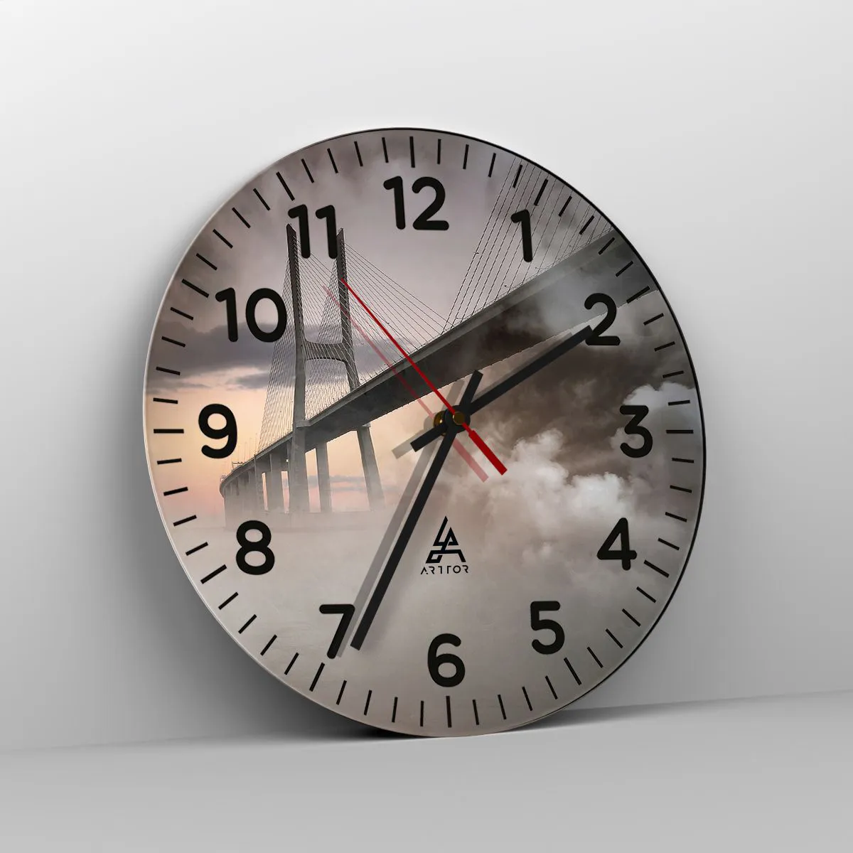 Relógio de parede - Relógio em vidro - No rio que não existe - 30x30 cm