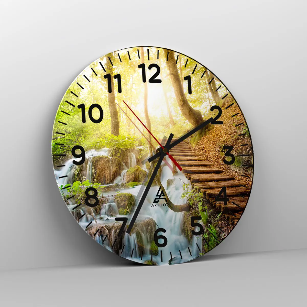 Wanduhr - Glasuhr - Eine ersehnte Kühle - 30x30 cm