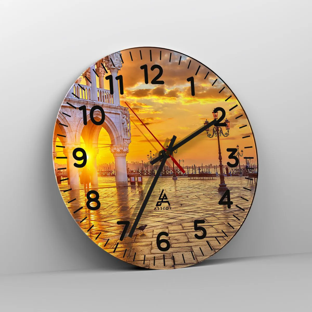Wall clock - Clock on glass - Where Is Everybody? - 30x30 cm
