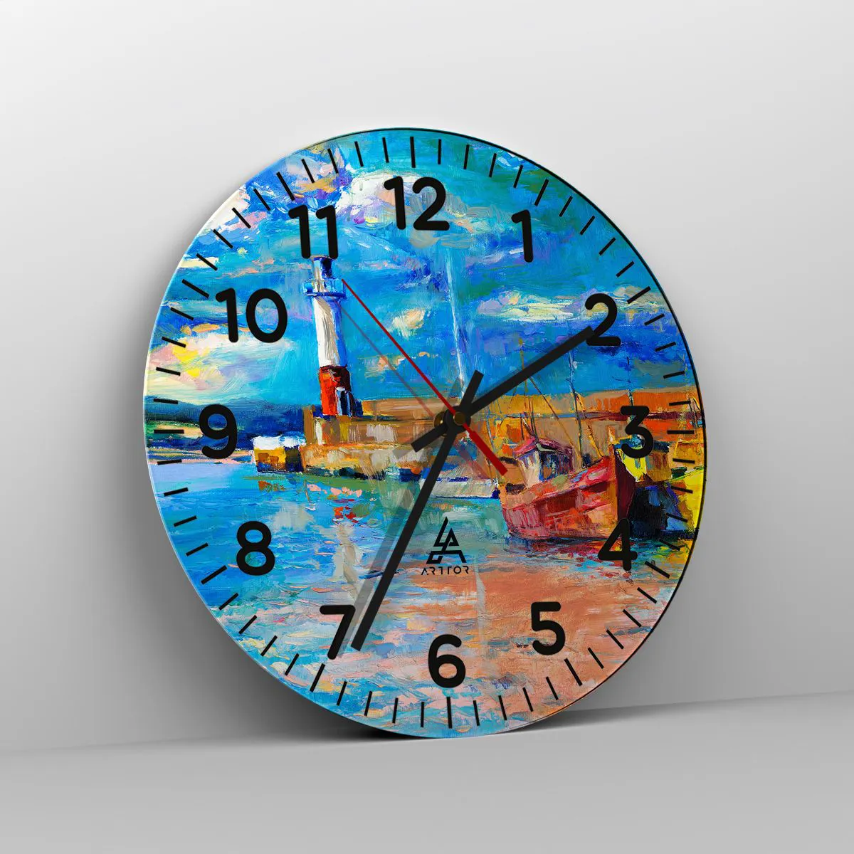 Falióra, Óra - Egy délután a szivárványos öbölben - 30x30 cm