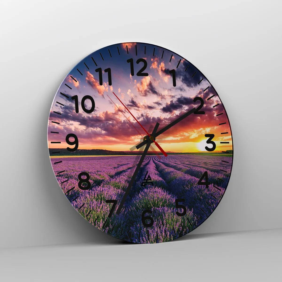 Horloge murale - Pendule murale - Monde de lavande - 30x30 cm