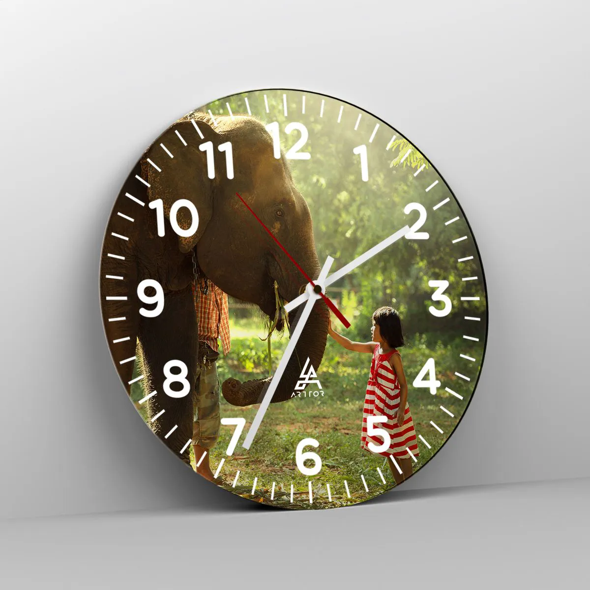 Reloj de pared - Reloj de vidrio - El poder de la amistad - 30x30 cm