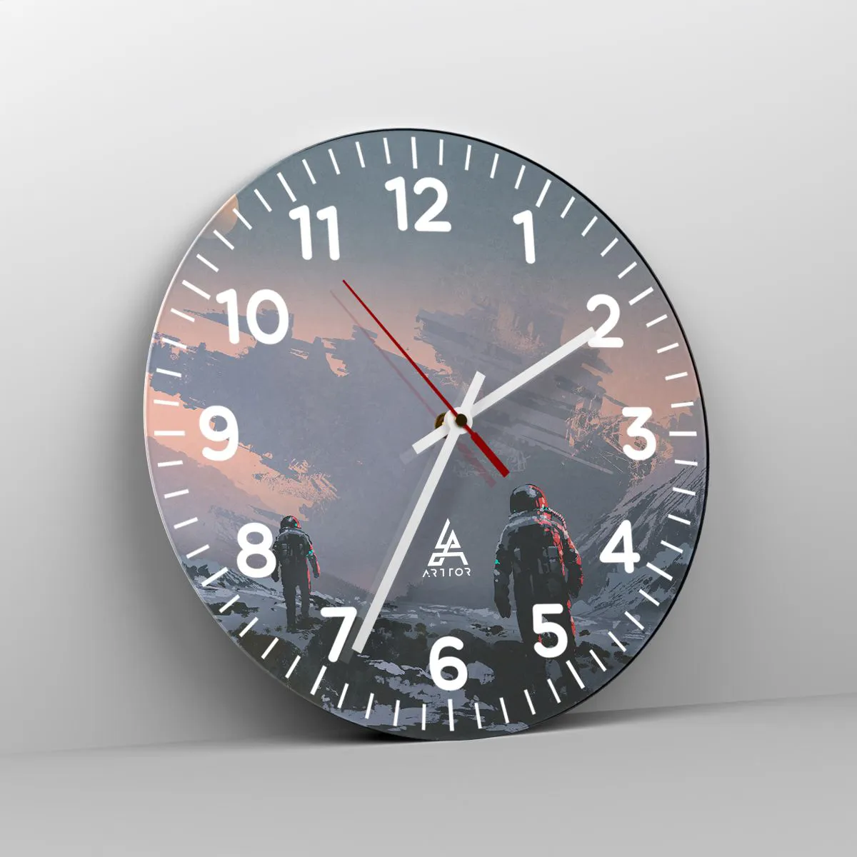 Ceas de perete - Ceas pe sticlă - Sub o stea necunoscută - 30x30 cm