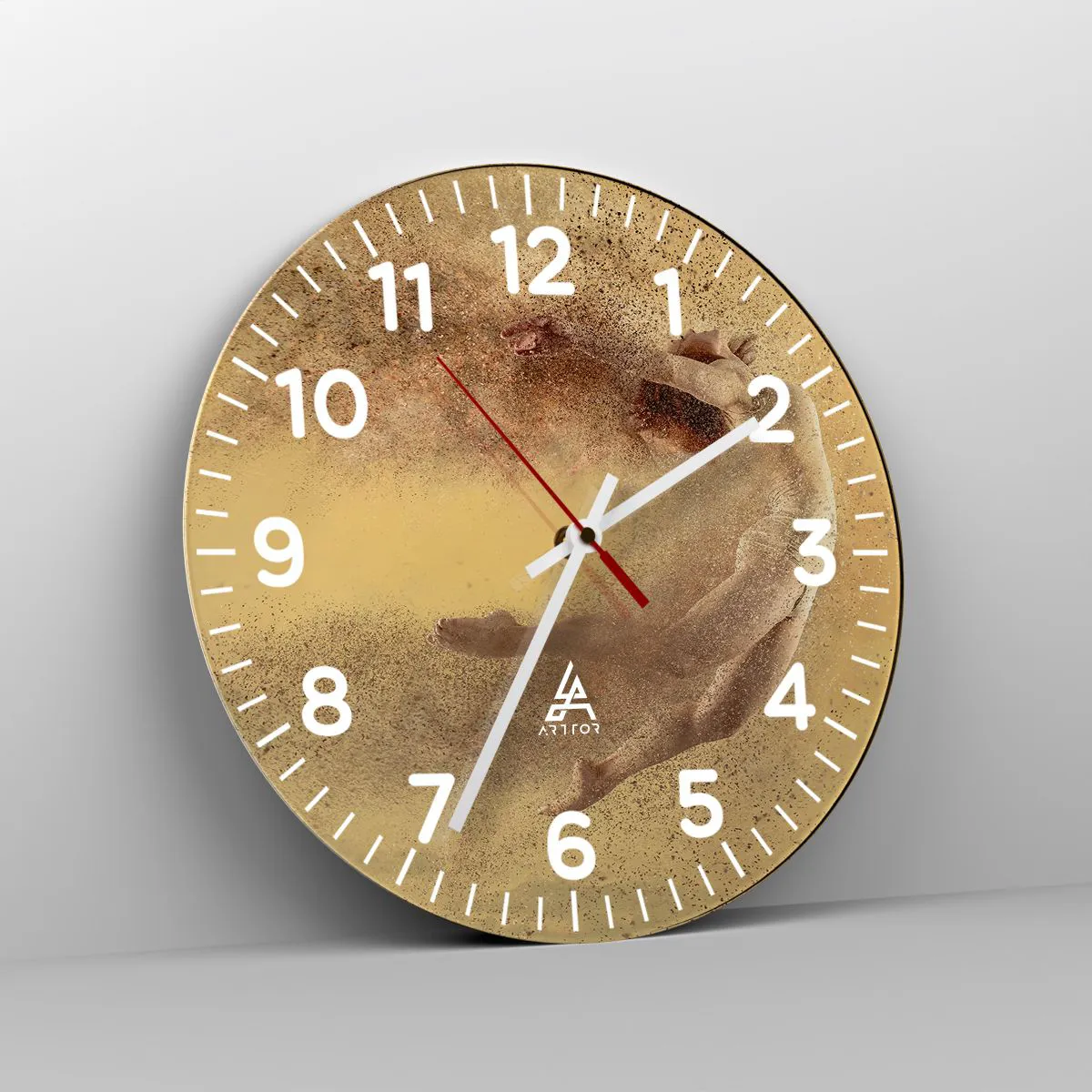 Wanduhr - Glasuhr - In tanzender Ekstase - 30x30 cm