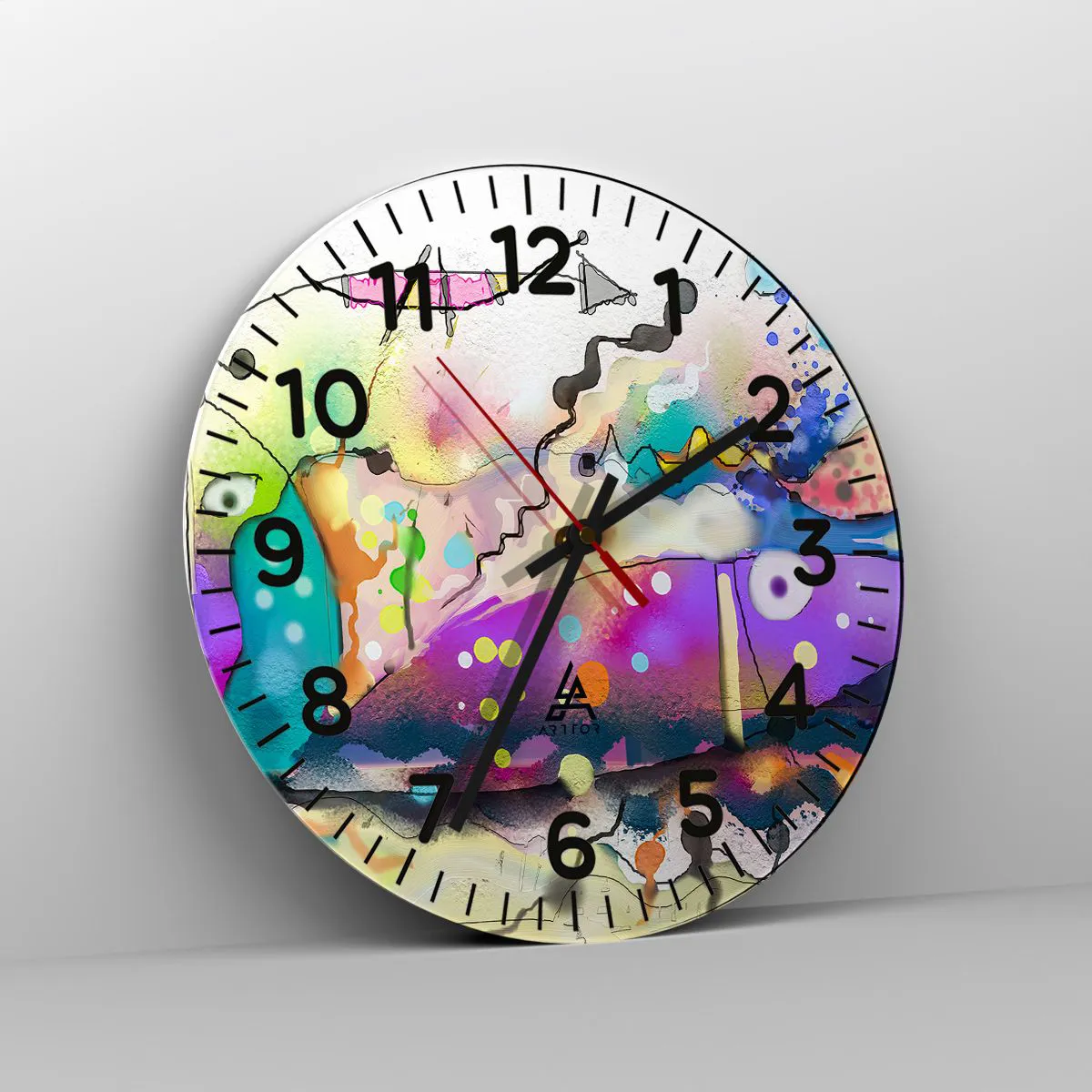 Ceas de perete - Ceas pe sticlă - Fără cuvinte! - 30x30 cm