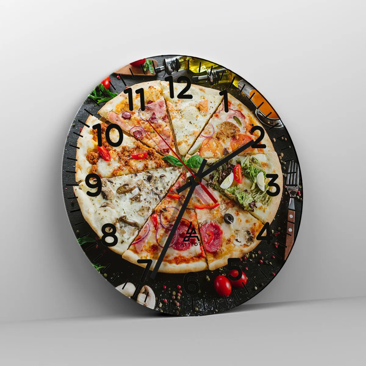 Wanduhr - Glasuhr - Eine Reihe von Geschmacksrichtungen - 30x30 cm