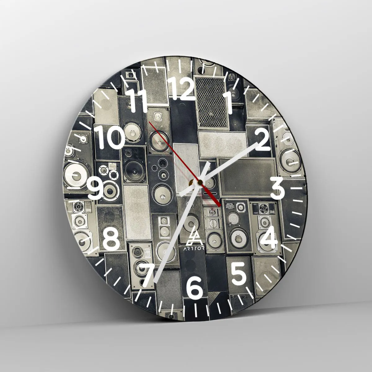 Reloj de pared - Reloj de vidrio - Y todo fluye - 30x30 cm