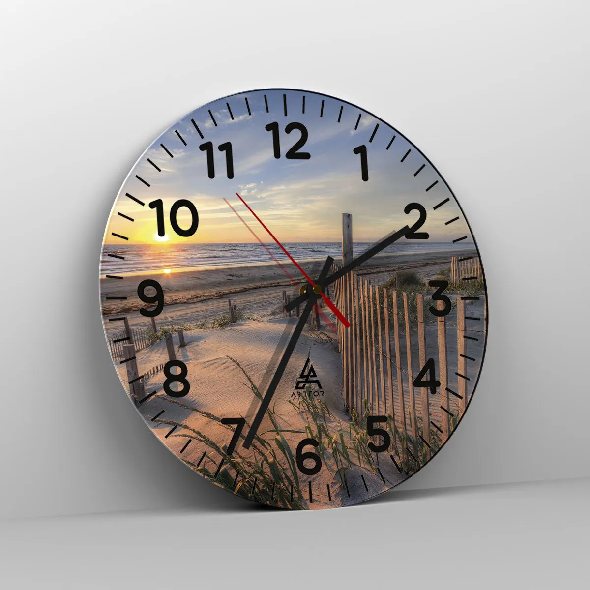 Wanduhr - Glasuhr - Schein und Schatten des Windes - 30x30 cm