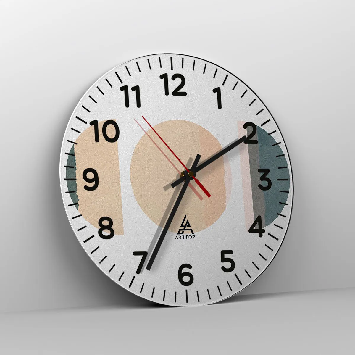 Väggklocka - Klocka på glas - Hjul efter hjul - 30x30 cm