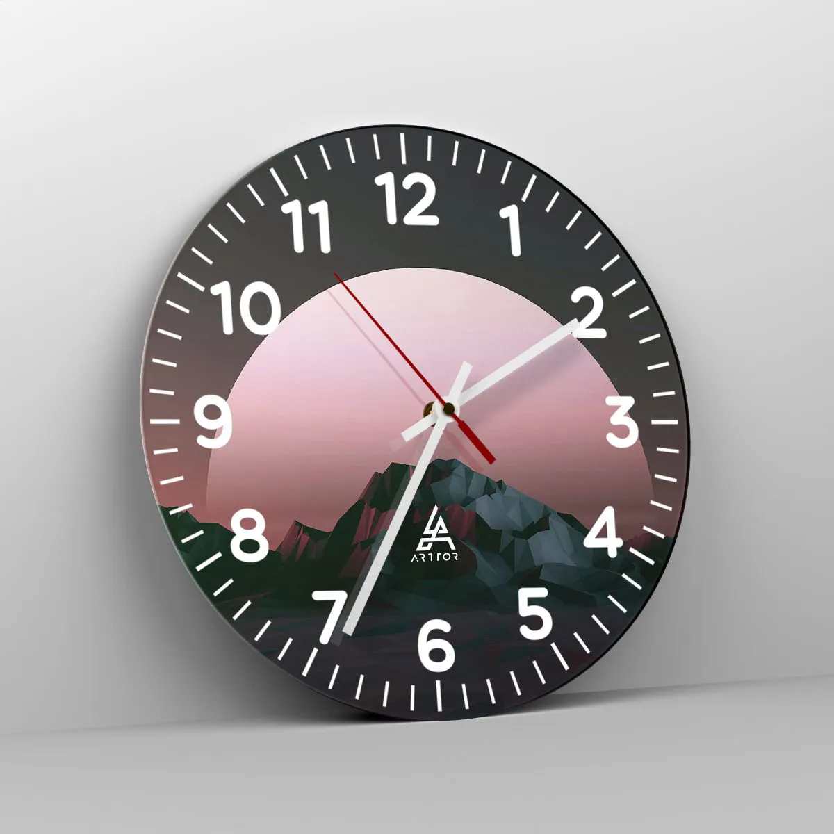 Ceas de perete - Ceas pe sticlă - Într-o galaxie învecinată - 30x30 cm