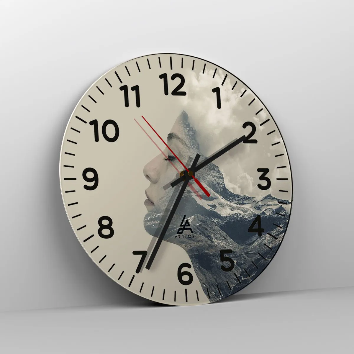 Reloj de pared - Reloj de vidrio - La belleza de los elementos - 30x30 cm