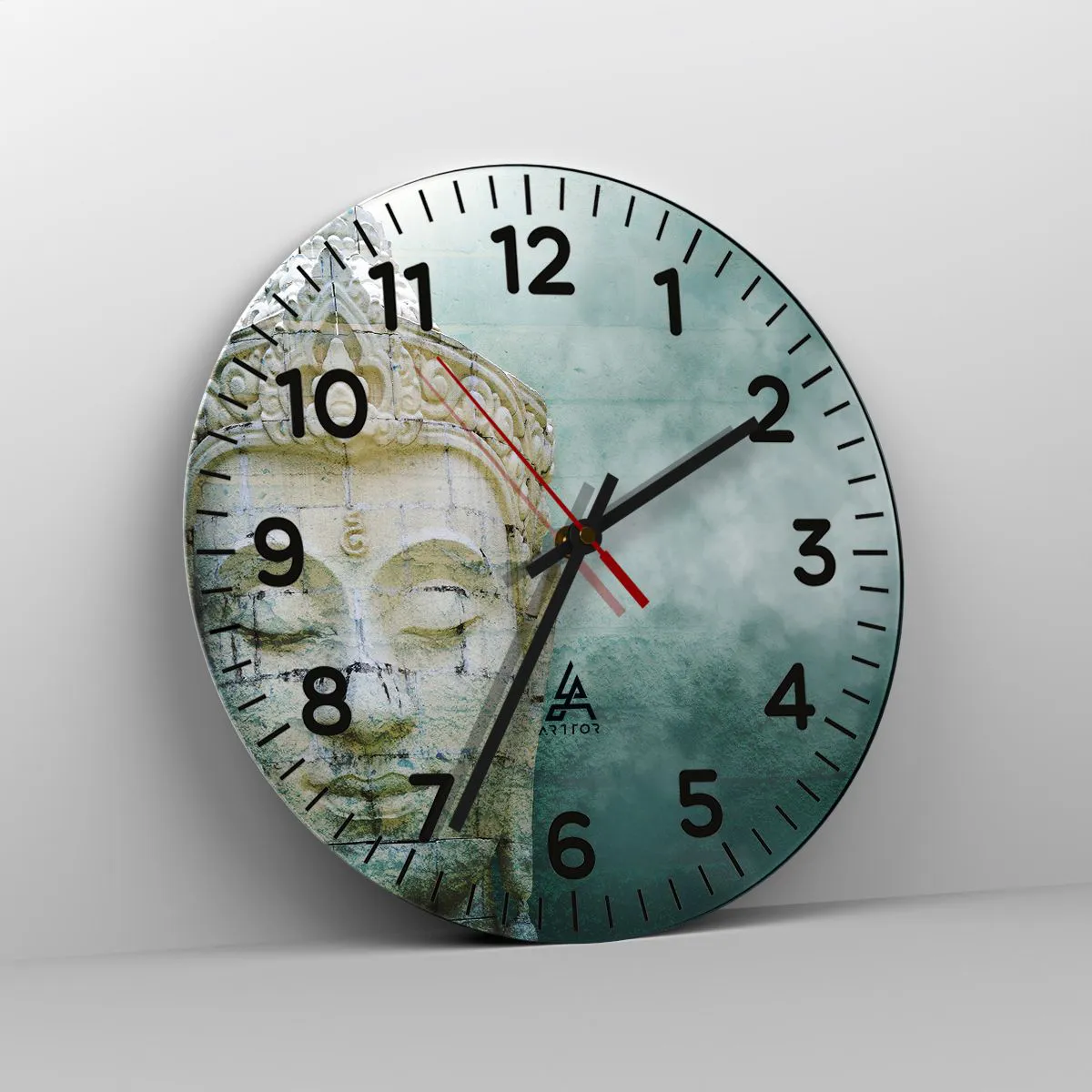 Wall clock - Clock on glass - In Search of Light - 30x30 cm