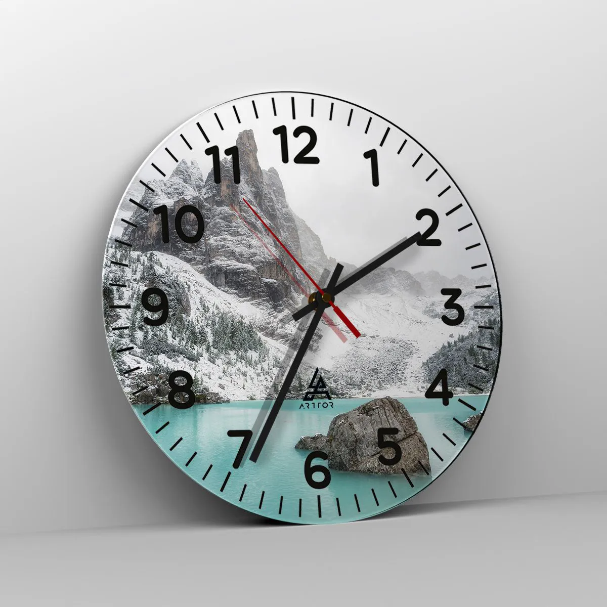 Ceas de perete - Ceas pe sticlă - De veghe - 30x30 cm