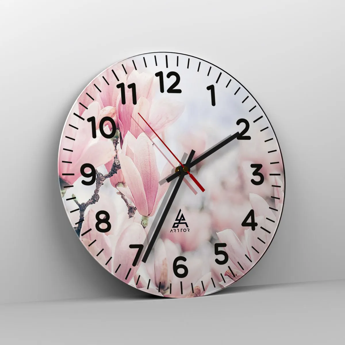 Ceas de perete - Ceas pe sticlă - Idealul de subtilitate - 30x30 cm