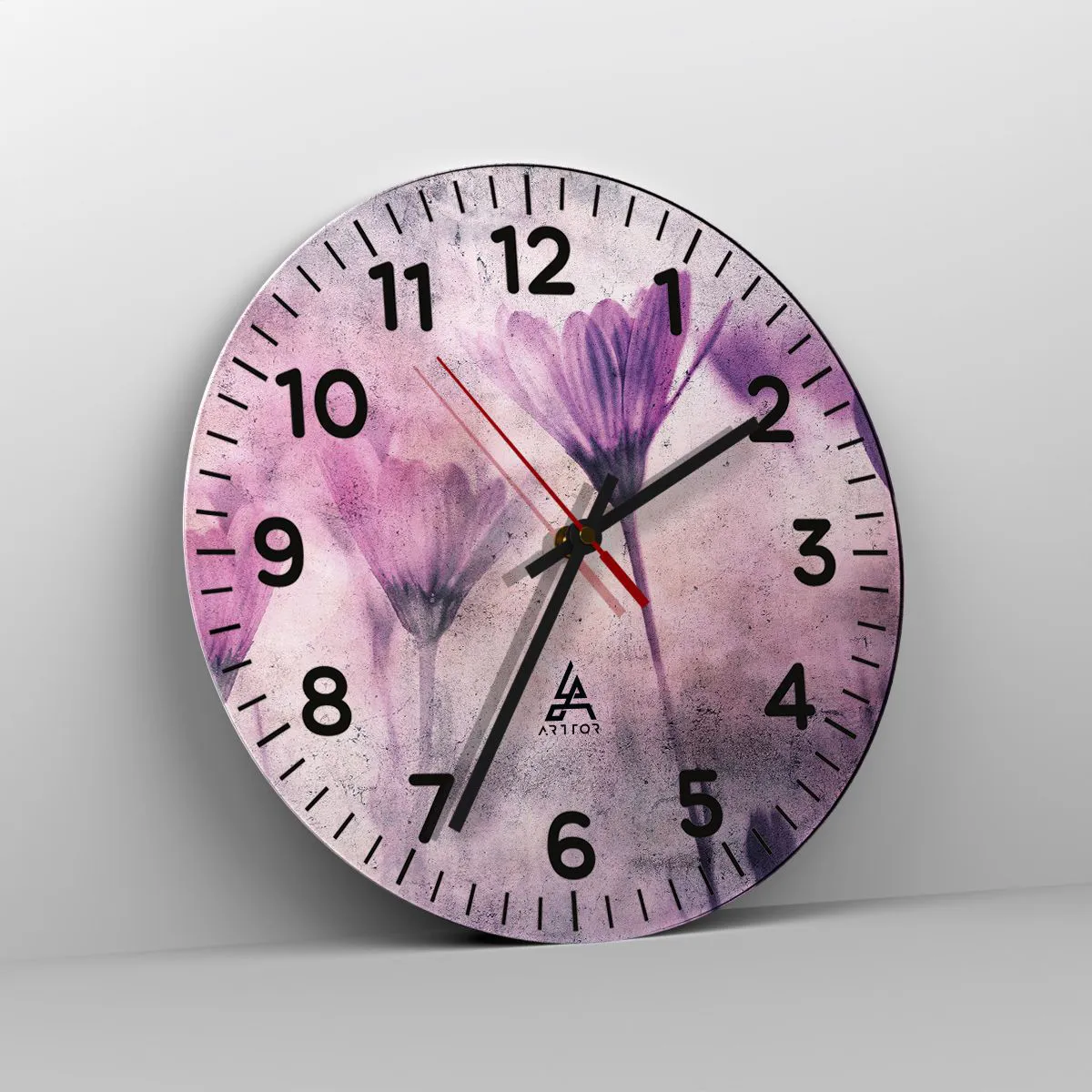Ceas de perete - Ceas pe sticlă - Un vis de flori - 30x30 cm