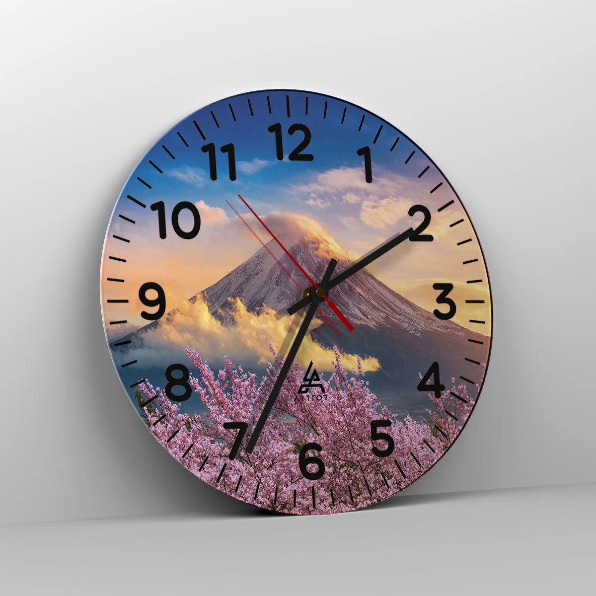 Relógio de parede - Relógio em vidro - Santidade japonesa - 30x30 cm
