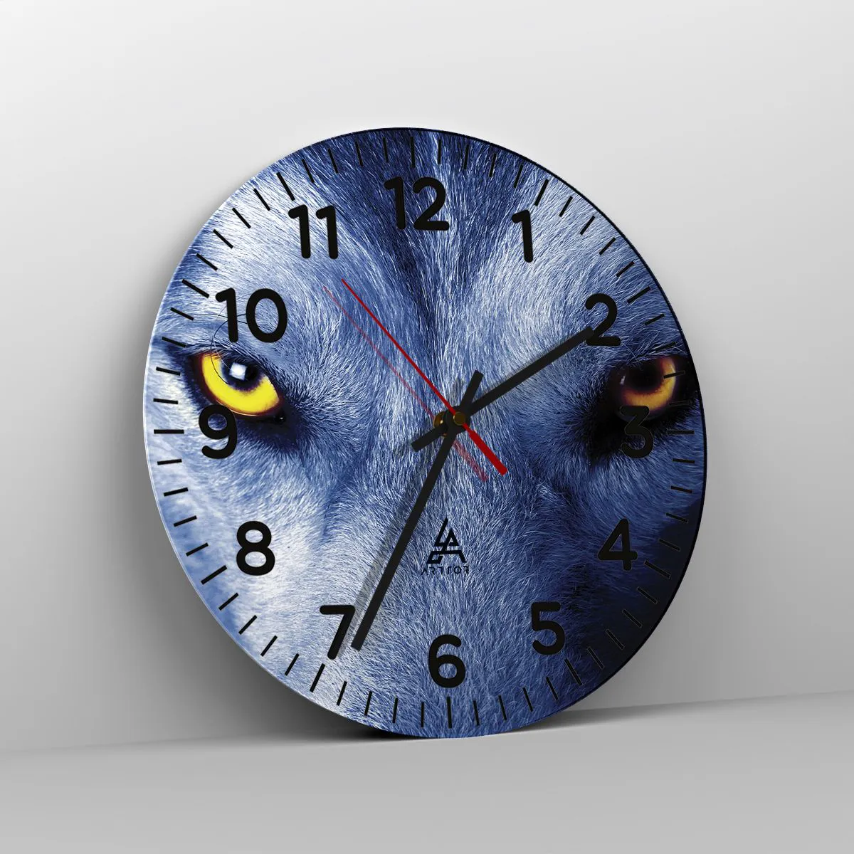 Väggklocka - Klocka på glas - Hypnotiserade titt - 30x30 cm
