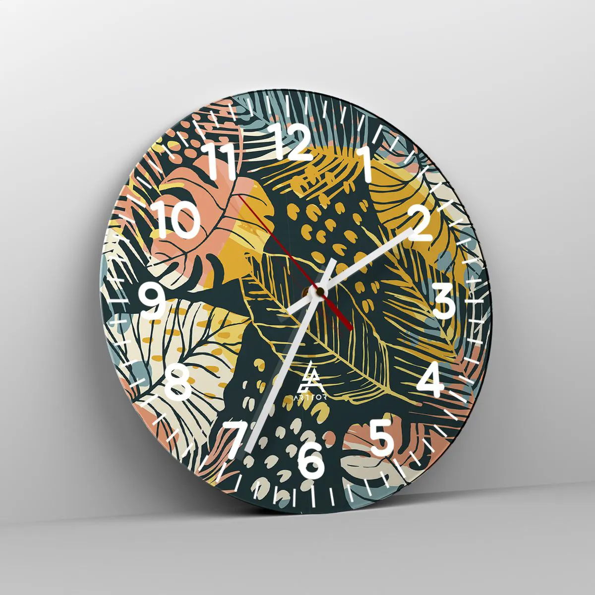 Wanduhr - Glasuhr - Grüne Fantasie - 30x30 cm