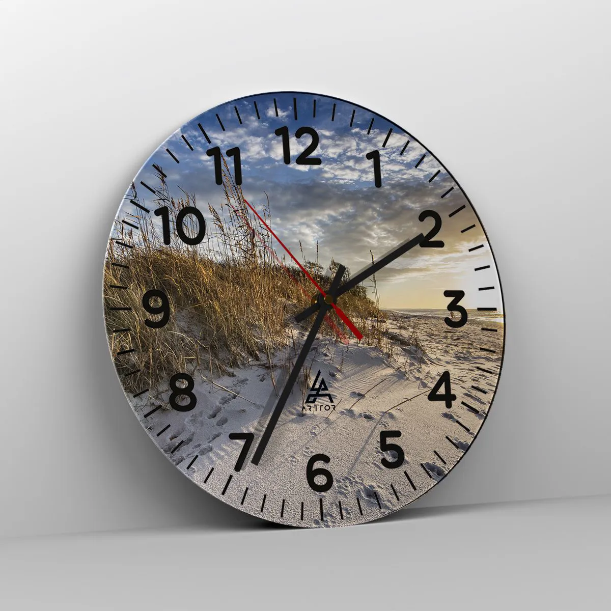 Relógio de parede - Relógio em vidro - Um convite para um passeio - 30x30 cm