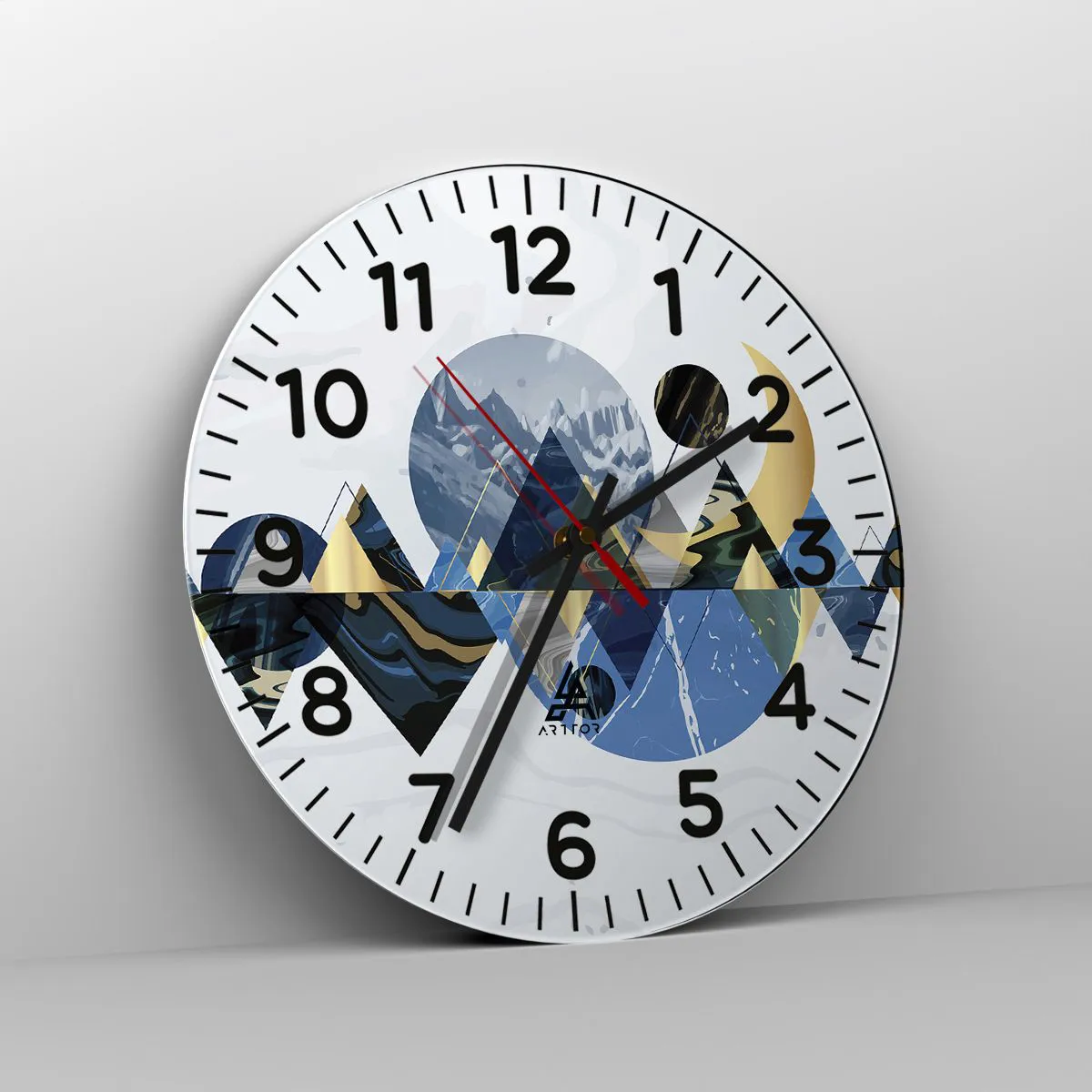 Nástěnné hodiny - Geometrická krajina - 30x30 cm