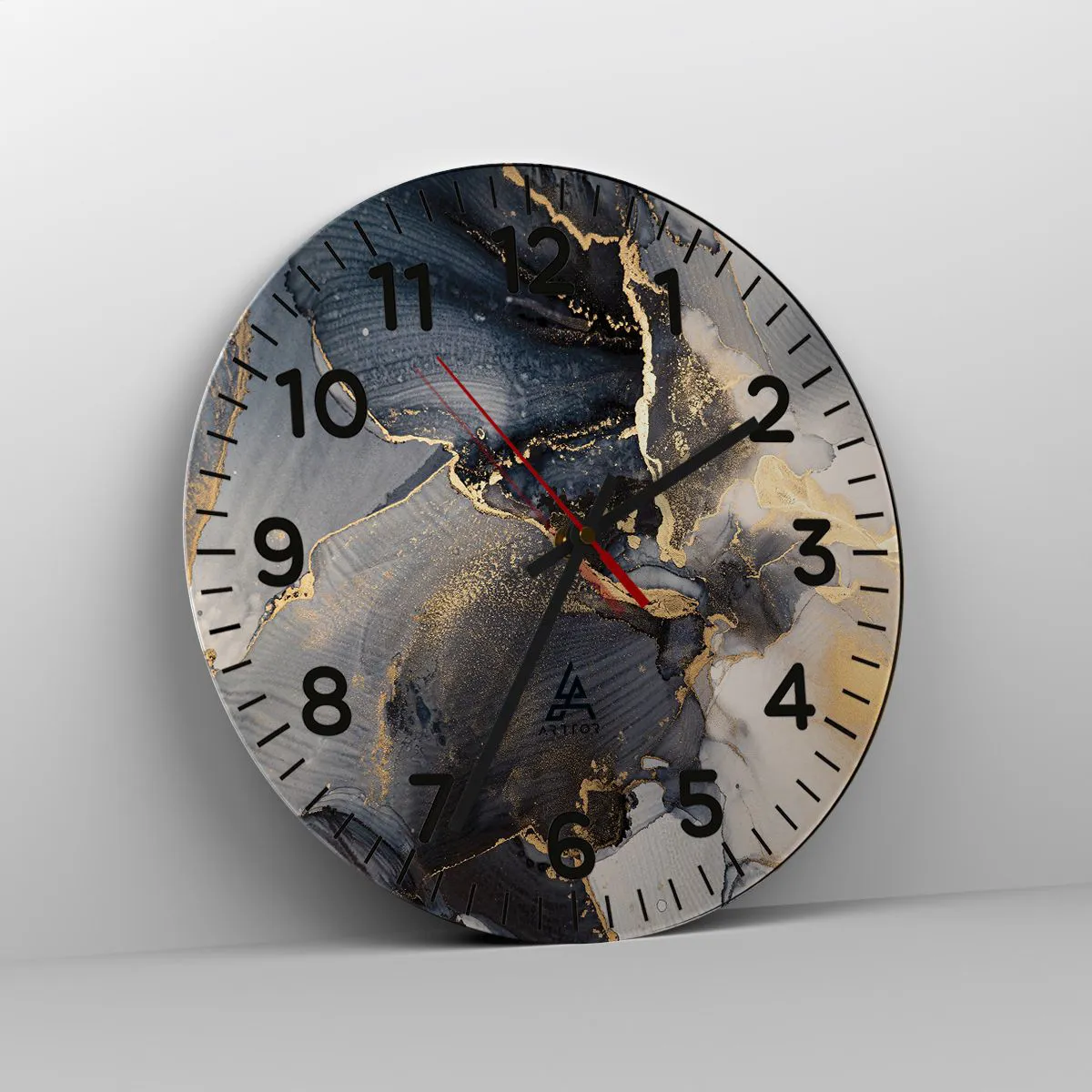 Ceas de perete - Ceas pe sticlă - Viața unei pietre - 30x30 cm