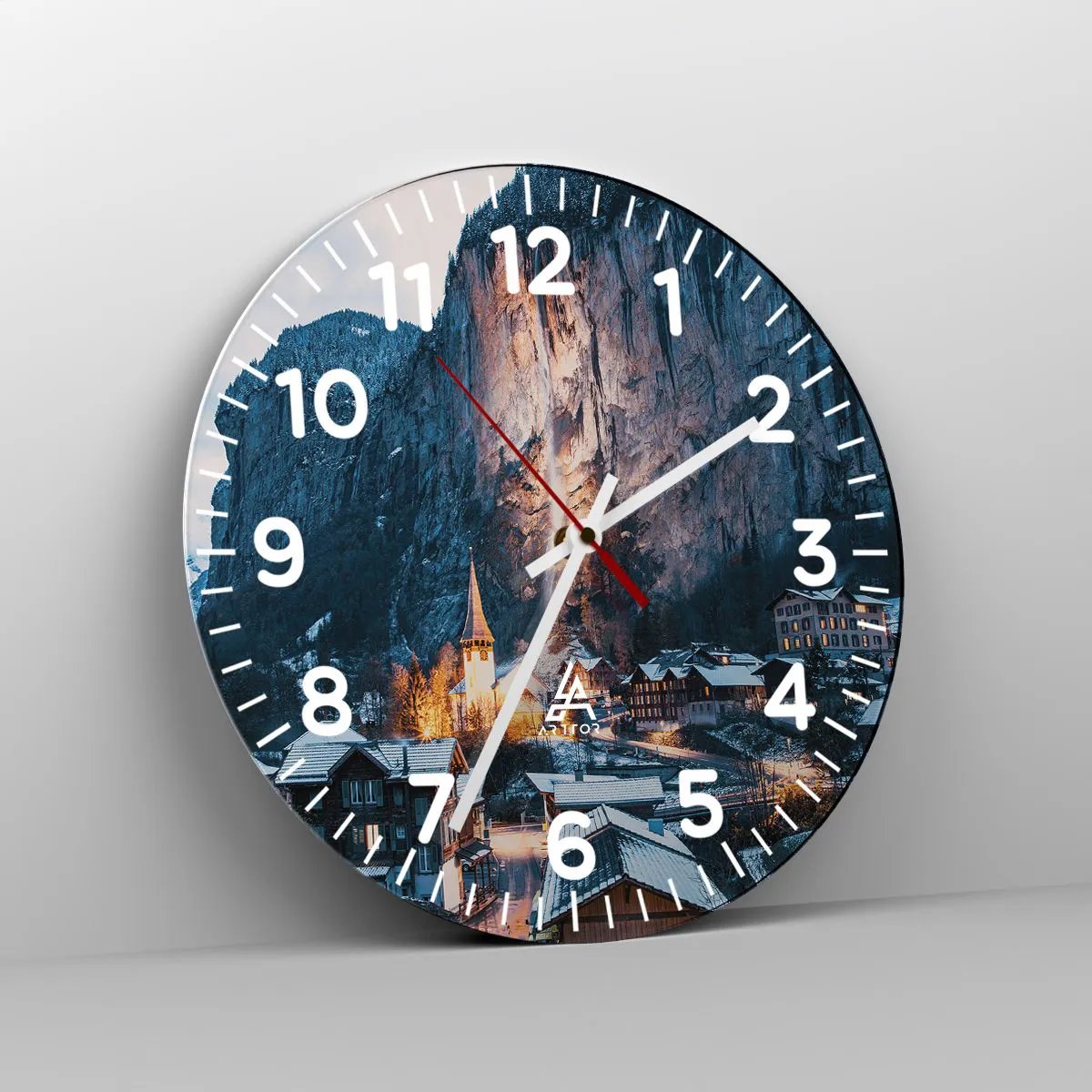 Vægur, Uret - Vinterens lysende ånd - 30x30 cm