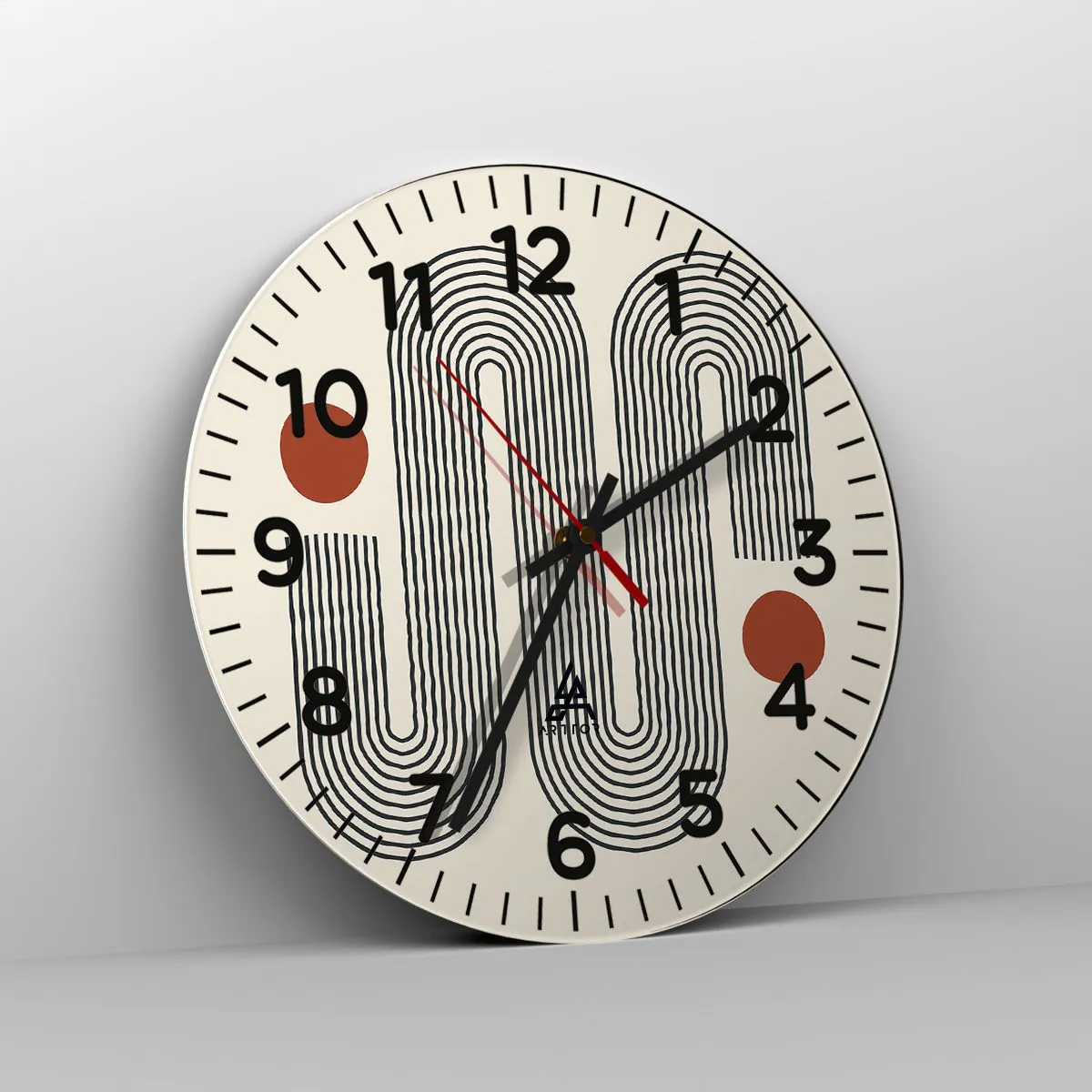 Reloj de pared - Reloj de vidrio - De principio a fin - 30x30 cm