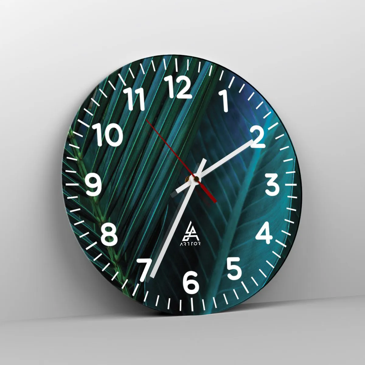Relógio de parede - Relógio em vidro - Anatomia da vegetação - 30x30 cm
