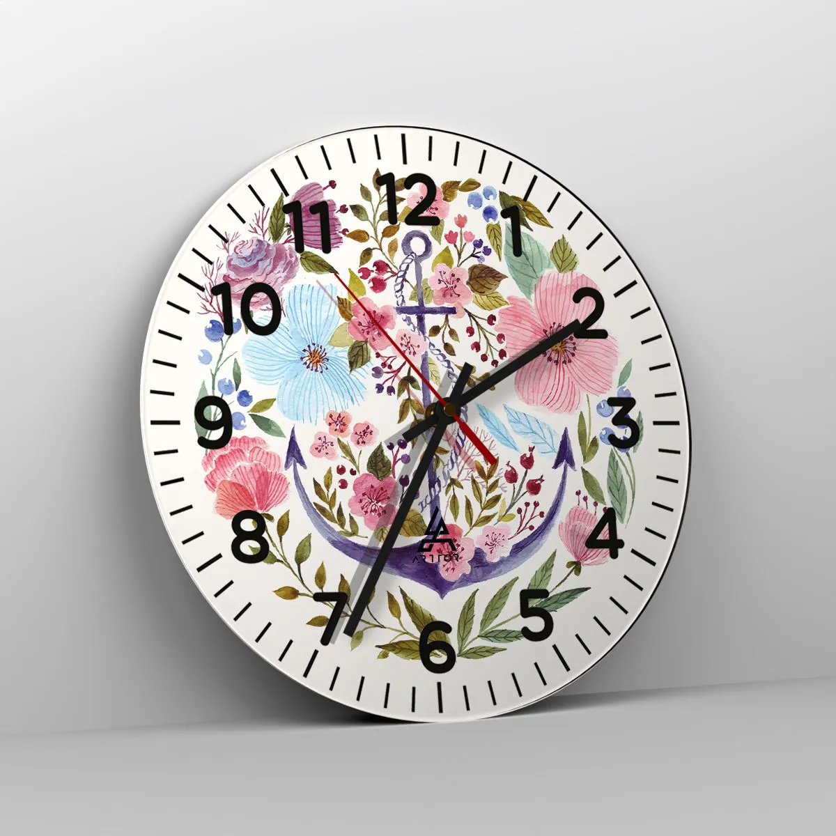 Ceas de perete - Ceas pe sticlă - Somnul bun al marinarului - 30x30 cm