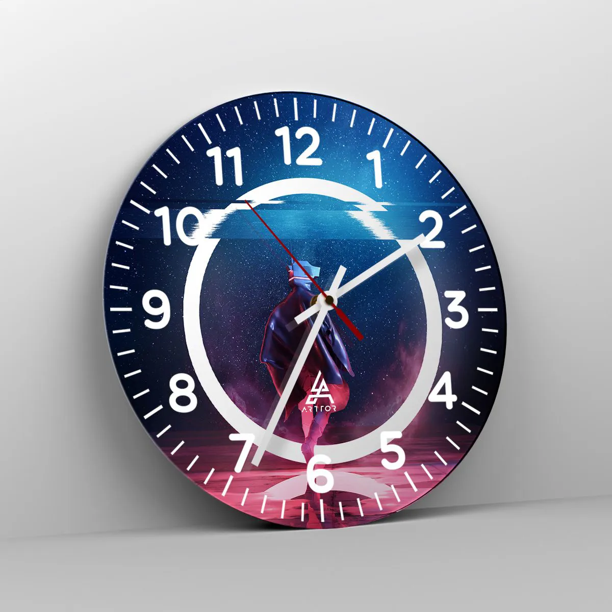 Relógio de parede - Relógio em vidro - Entre Mundos - 30x30 cm