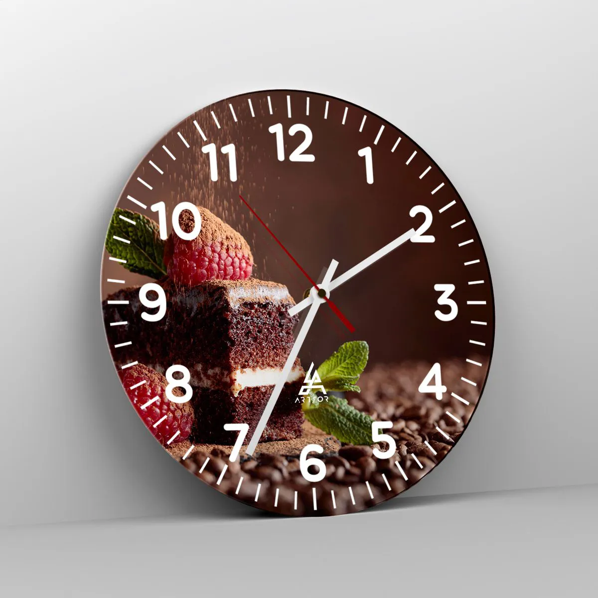 Wall clock - Clock on glass - Life Is Sweet - 30x30 cm