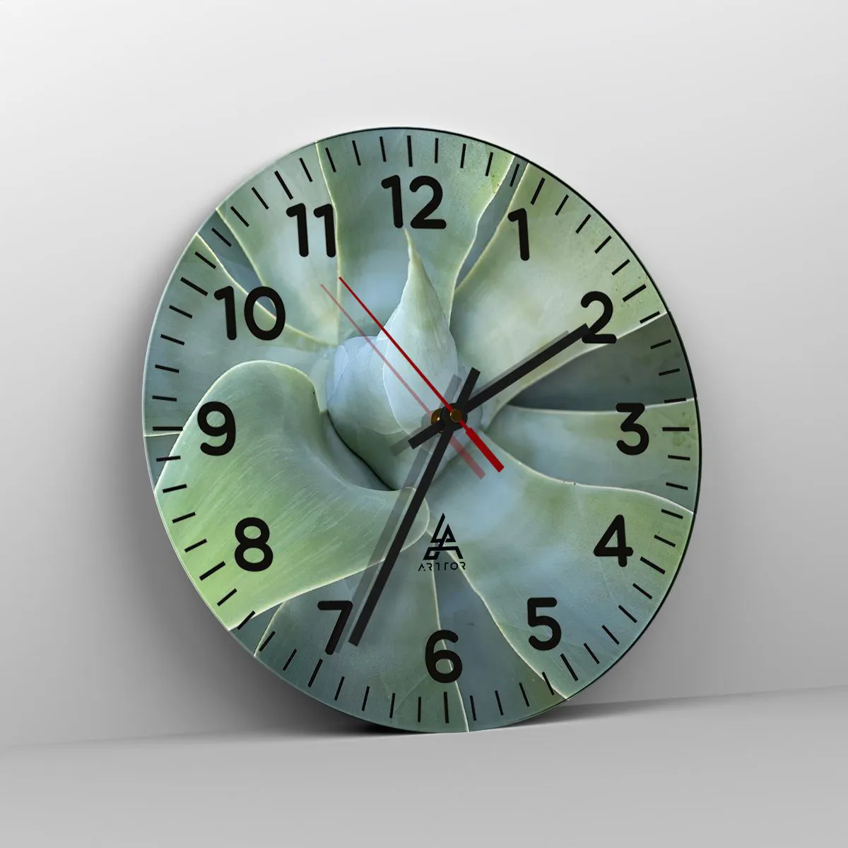 Väggklocka - Klocka på glas - Det gröna föds - 30x30 cm